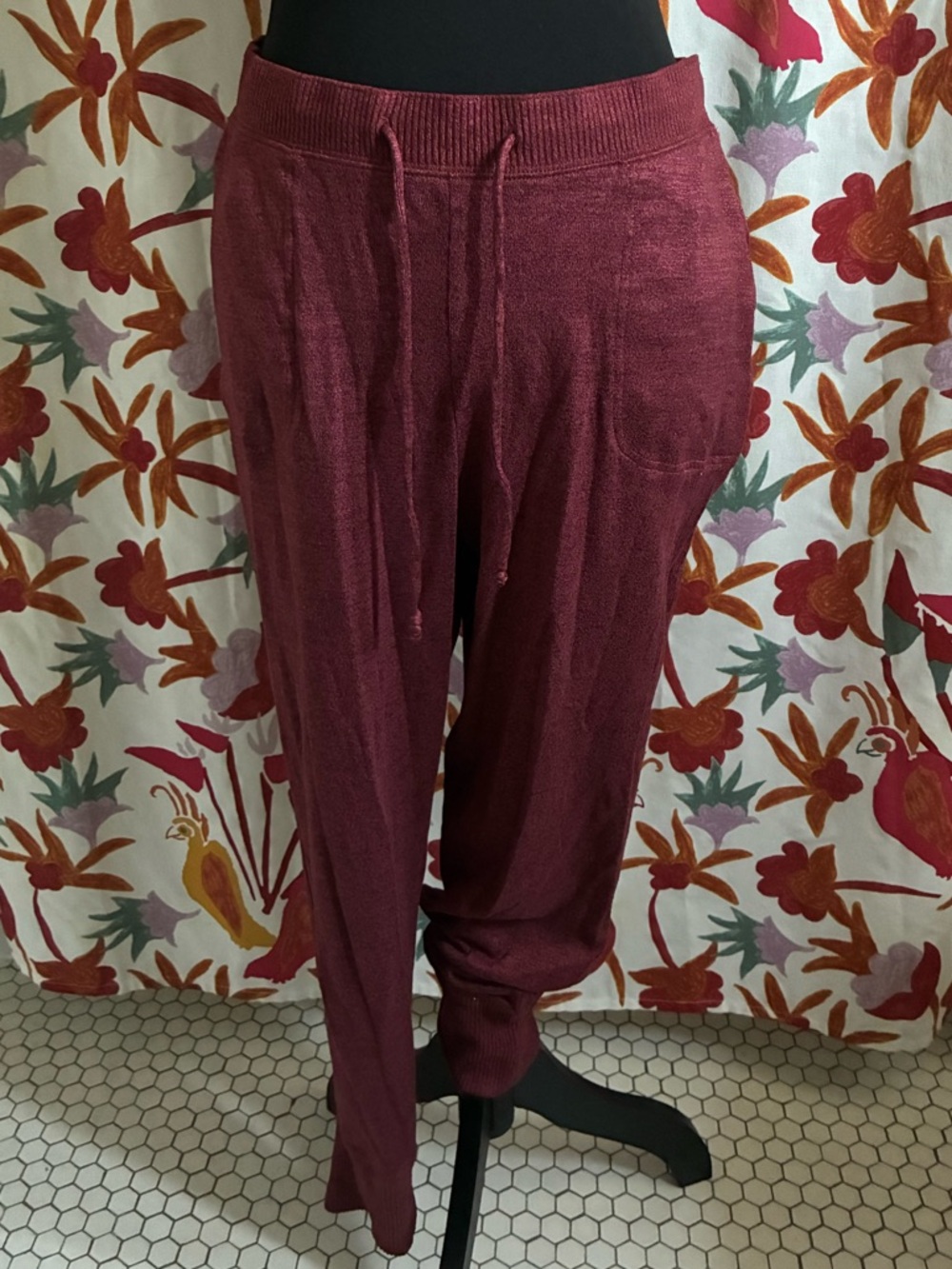 Gilly Hicks Hollister Co. Burgundy Super Soft Pajama Lounge Pants Size L
